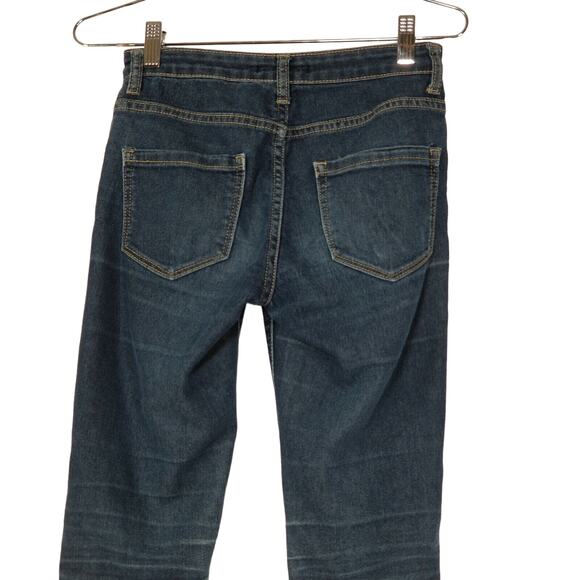 Forever 21 Womens Skinny Jeans Size 24 Medium Wash Stretch Low Rise Zip Fly - Picture 3 of 8